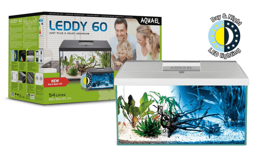 Aquael Aquarium Set Leddy 60 White Day & Night - Shopivet.com