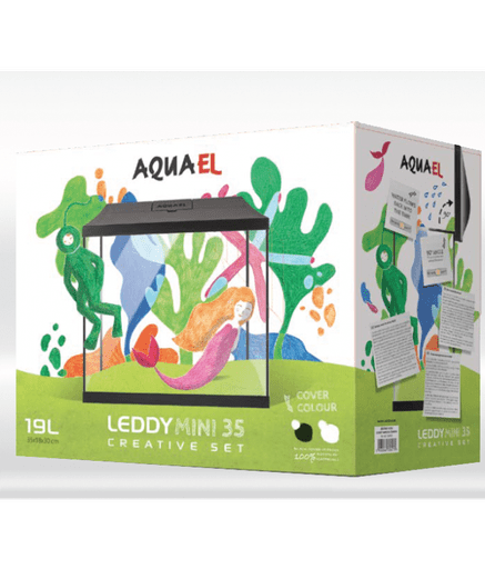 Aquael Aquarium Set Leddy Mini 35 Black - Shopivet.com