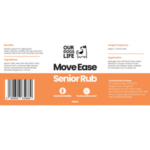 Dogslife Epsom Salt Gel MoveEase Senior Rub 250ml - 250ml