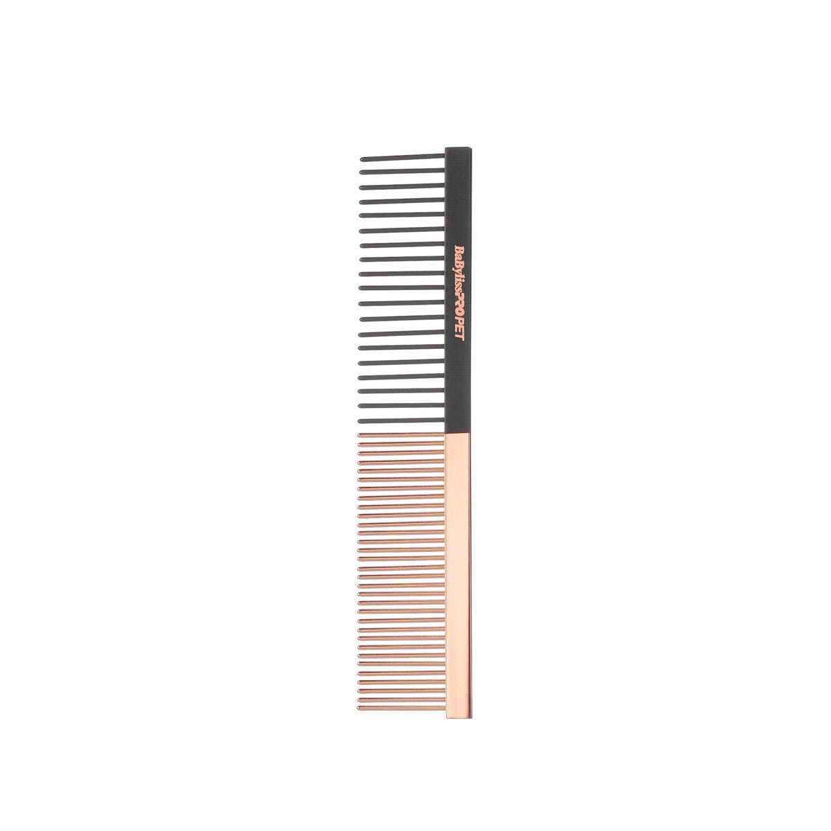 BaByliss PRO PET Rose Gold/Black Dog Comb – Small - Shopivet.com