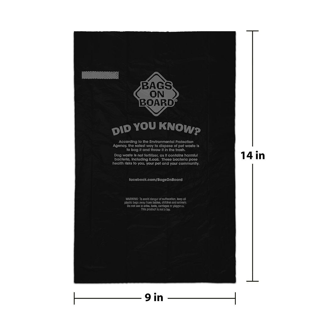 Bags on Board Dispenser Bone, Black, 30 Bags - Shopivet.com