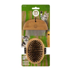 Bamboo Puppy & Kitten Grooming Kit - Shopivet.com