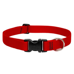 BASICS Adjustable Collar RED 3/4″ FOR MEDIUM DOGS - 9" - 14" - Shopivet.com
