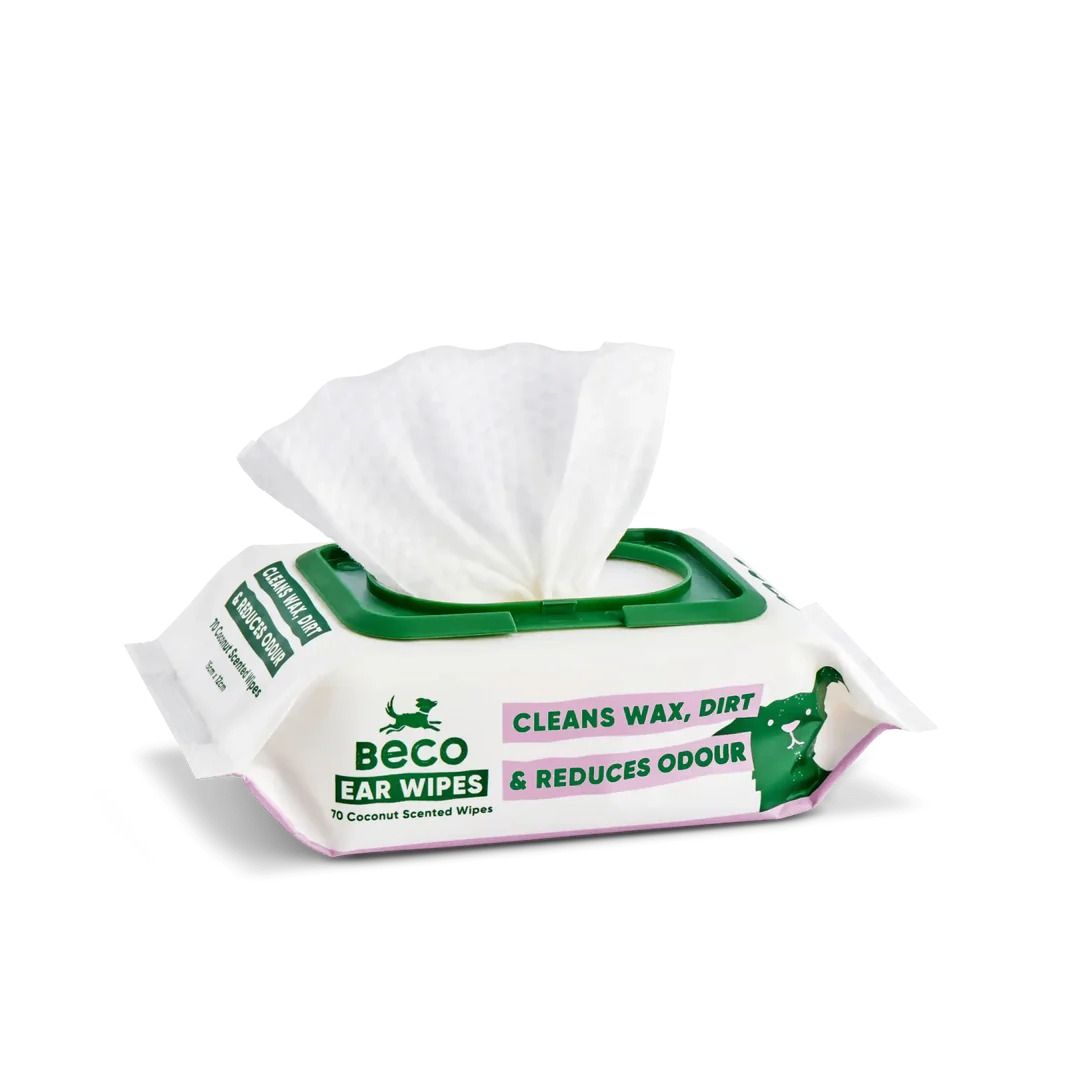 Beco Dog Ear Wipes 70 Coconut Scented Wipes 15 x 12cm -