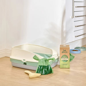 Beco Mint Scented Cat Poop Bags with Handles 60 Bags