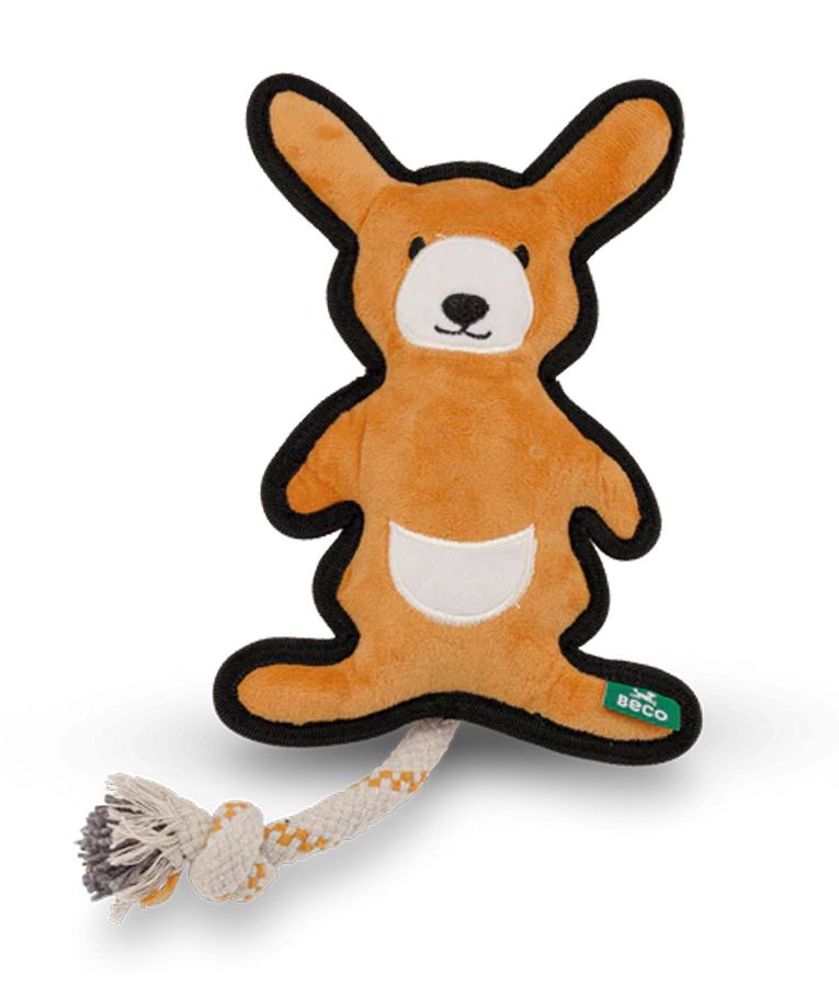 Beco Dual Material Kangaroo Soft Dog Toy - Medium - Shopivet.com