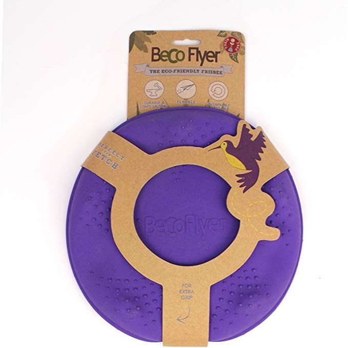 Beco Pets Rubber Flyer Dog Toy - PURPLE