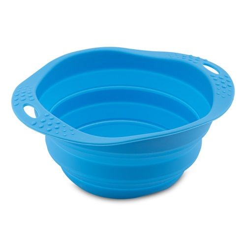 Beco Pets Collapsible Travel Dog Bowl - Blue Small - Shopivet.com