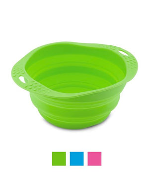 Beco Pets Collapsible Travel Dog Bowl - Pink Medium - Shopivet.com