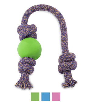 Beco Pets Eco - Friendly Ball on a Rope Dog Toy - Pink Large - Shopivet.com