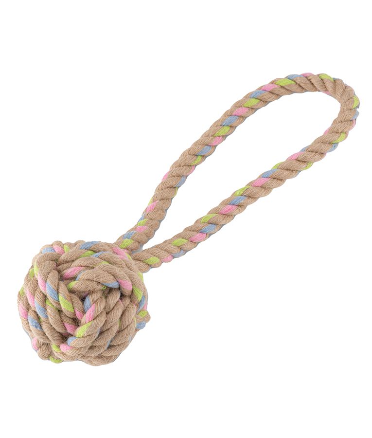 Beco Pets Hemp Rope Ball on Loop Dog Toy - LARGE - Shopivet.com