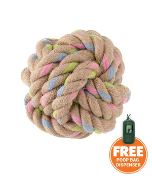 Beco Pets Hemp Rope Chunky Ball Dog Toy - Small - Shopivet.com