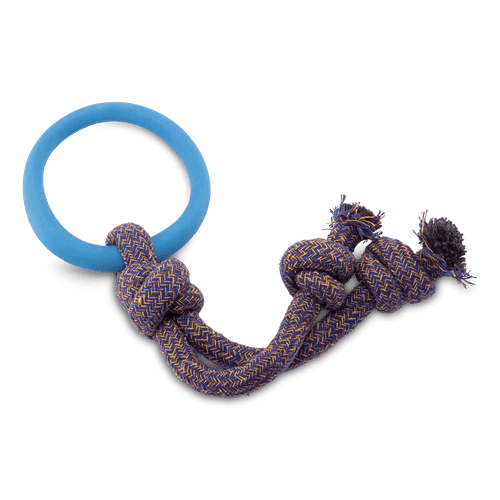 Beco Pets Hoop on a Rope Dog Toy - Blue Large - Shopivet.com