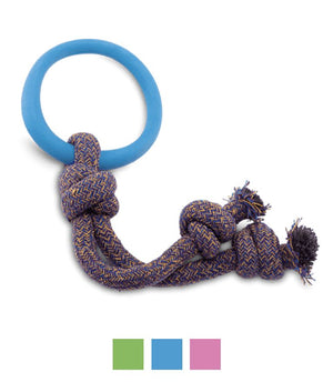 Beco Pets Hoop on a Rope Dog Toy - Blue Small - Shopivet.com
