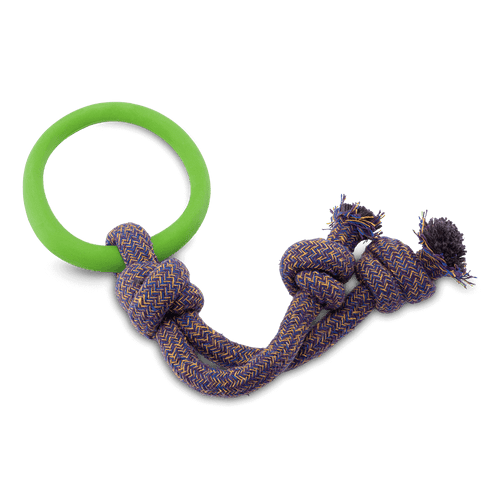 Beco Pets Hoop on a Rope Dog Toy - Green Small - Shopivet.com