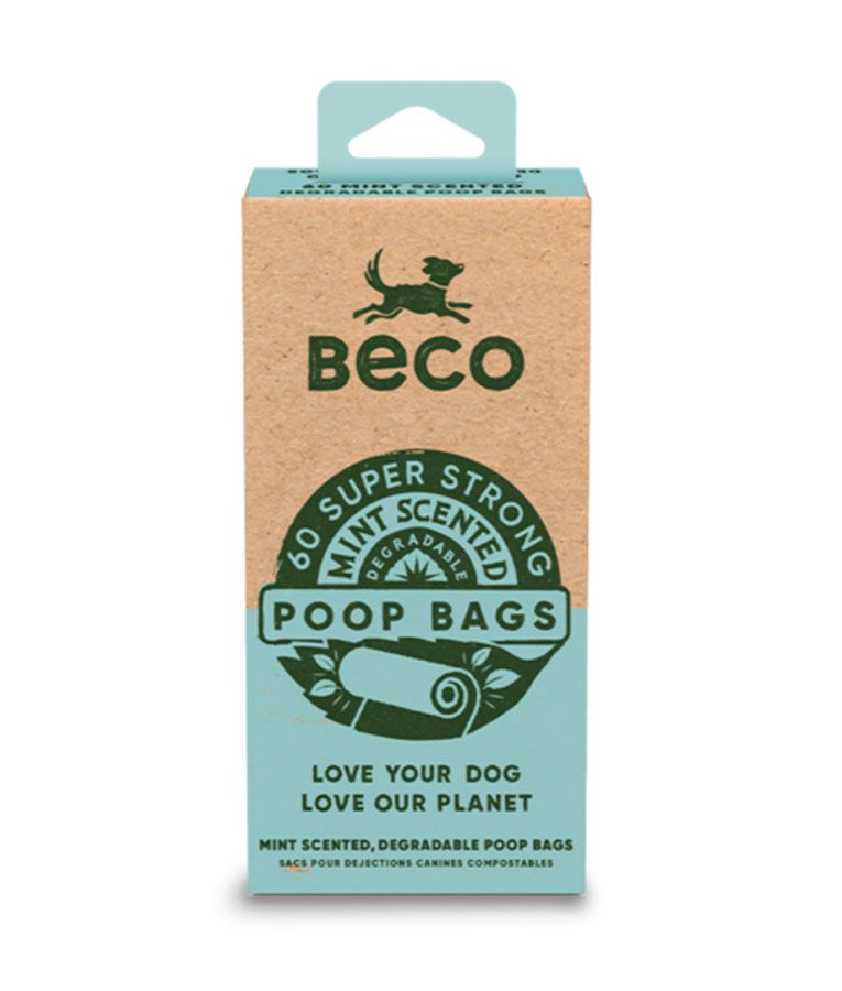 Beco Pets Mint Scented Poop Bags 60pcs - 60 pcs - Shopivet.com
