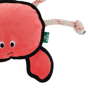 Beco Pets Rough & Tough Crab Recycled Dog Toy - ORANGE LARGE - Shopivet.com