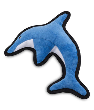 Beco Pets Rough & Tough Dolphin Recycled Dog Toy - BLUE LARGE - Shopivet.com