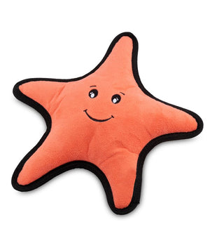 Beco Pets Rough & Tough Starfish Recycled Dog Toy - ORANGE MEDIUM - Shopivet.com
