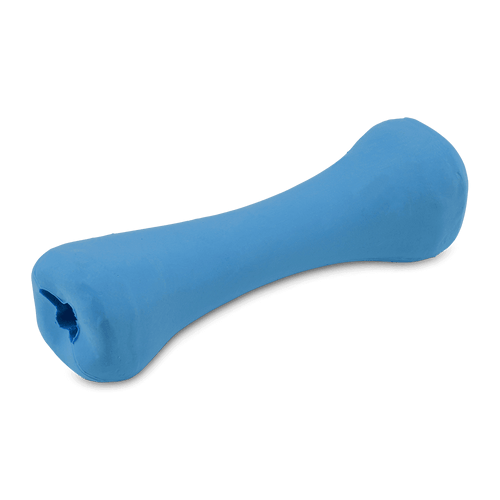 Beco Pets Rubber Treat Bone Dog Toy - Blue Medium - Shopivet.com