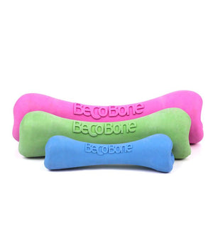 Beco Pets Rubber Treat Bone Dog Toy - Pink Medium - Shopivet.com