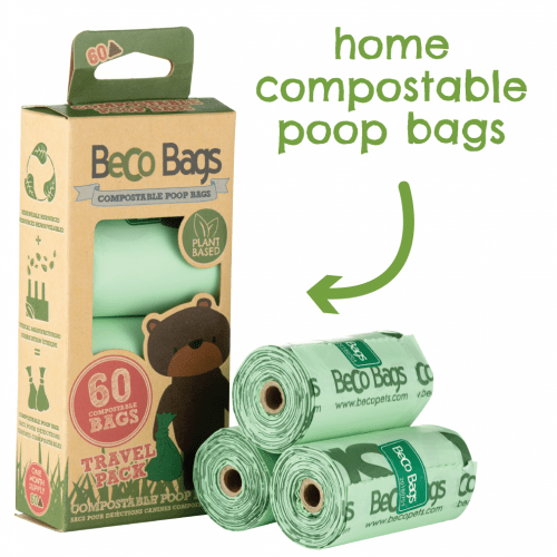 Beco Pets Unscented Compostable Poop Bags 60pcs - 60 pcs - Shopivet.com