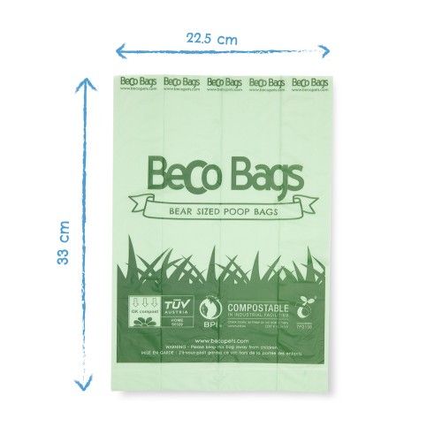 Beco Pets Unscented Compostable Poop Bags 60pcs - 60 pcs - Shopivet.com