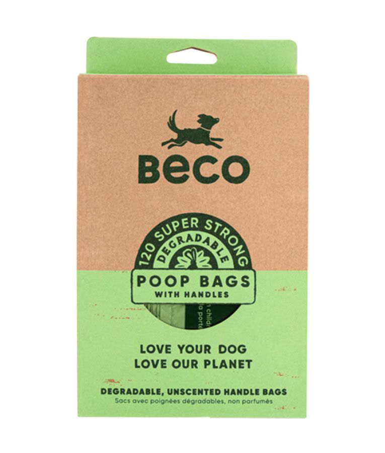 Beco Pets Unscented Poop Bags with Handle 120pcs - 120 pcs - Shopivet.com