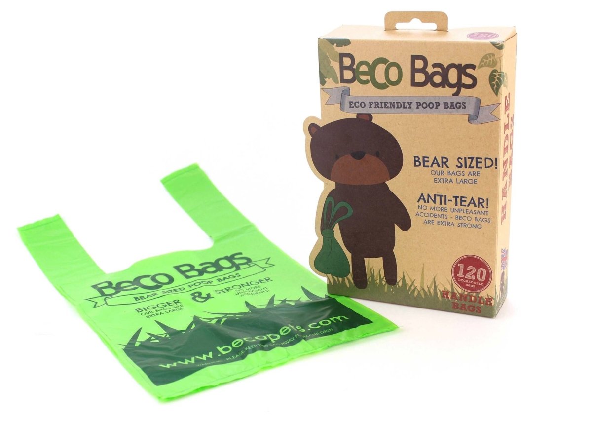 Beco Pets Unscented Poop Bags with Handle 120pcs - 120 pcs - Shopivet.com