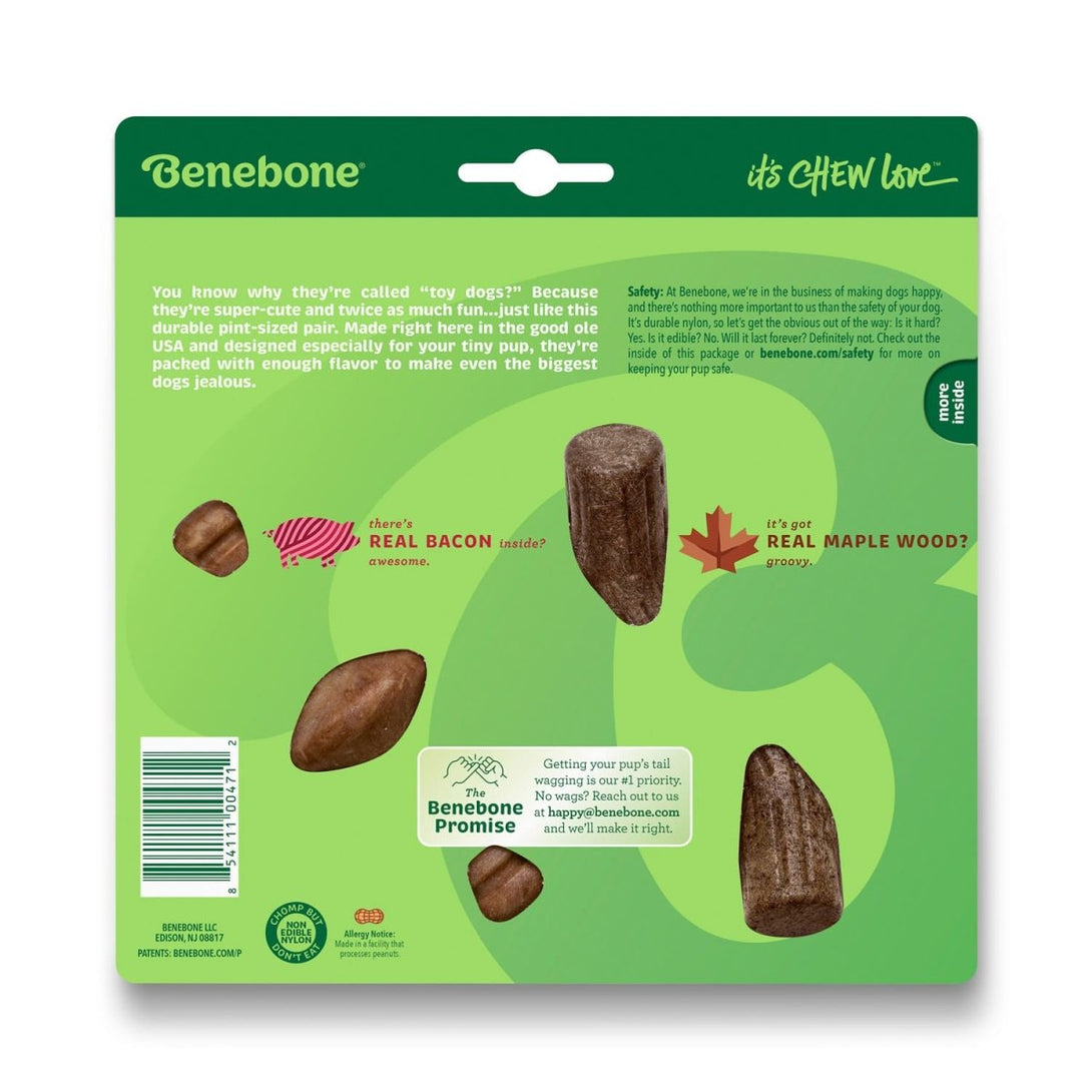 Benebone 2 - Pack Maplestick/Zaggler (Tiny) – Bacon - Shopivet.com