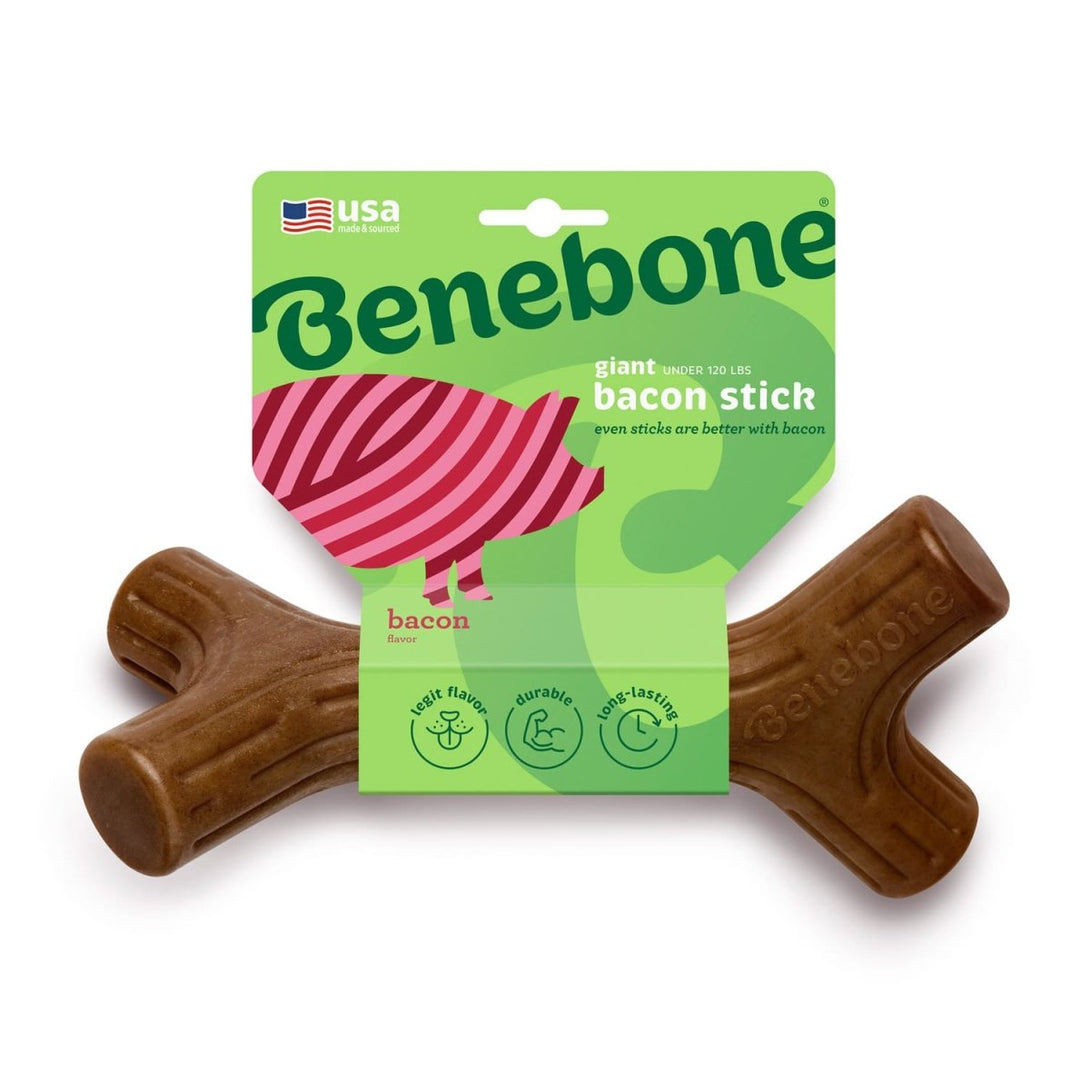 Benebone Bacon Stick Dog Chew Toy - Large - Shopivet.com