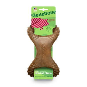 Benebone Dental Dog Chew Toy – Bacon - Large - Shopivet.com