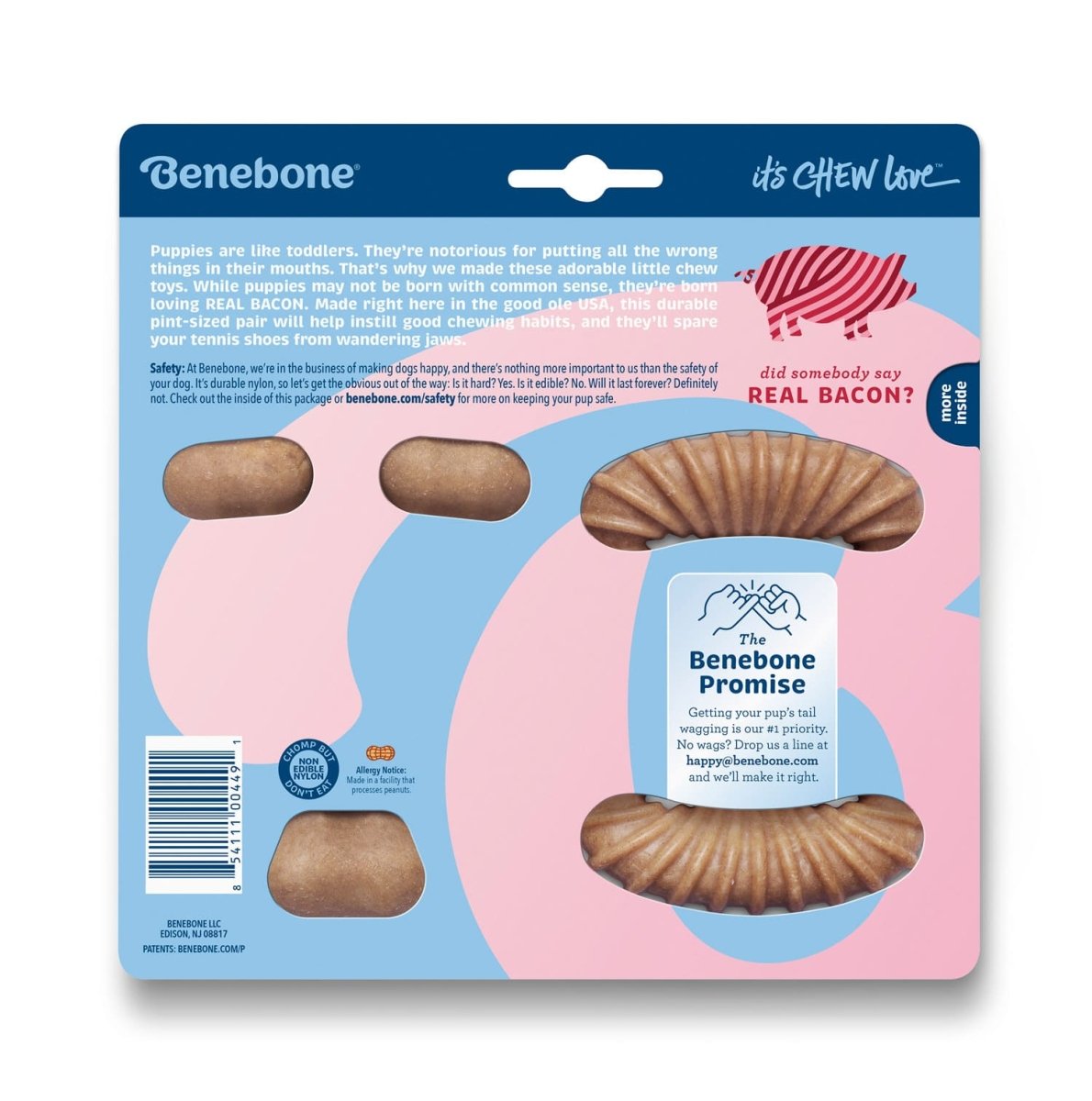 Benebone Puppy 2 - Pack Dental Chew/Wishbone (Tiny) – Bacon - Shopivet.com