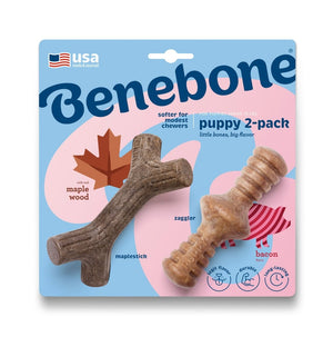 Benebone Puppy 2 - Pack Maplestick/Zaggler (Tiny) – Bacon - Shopivet.com