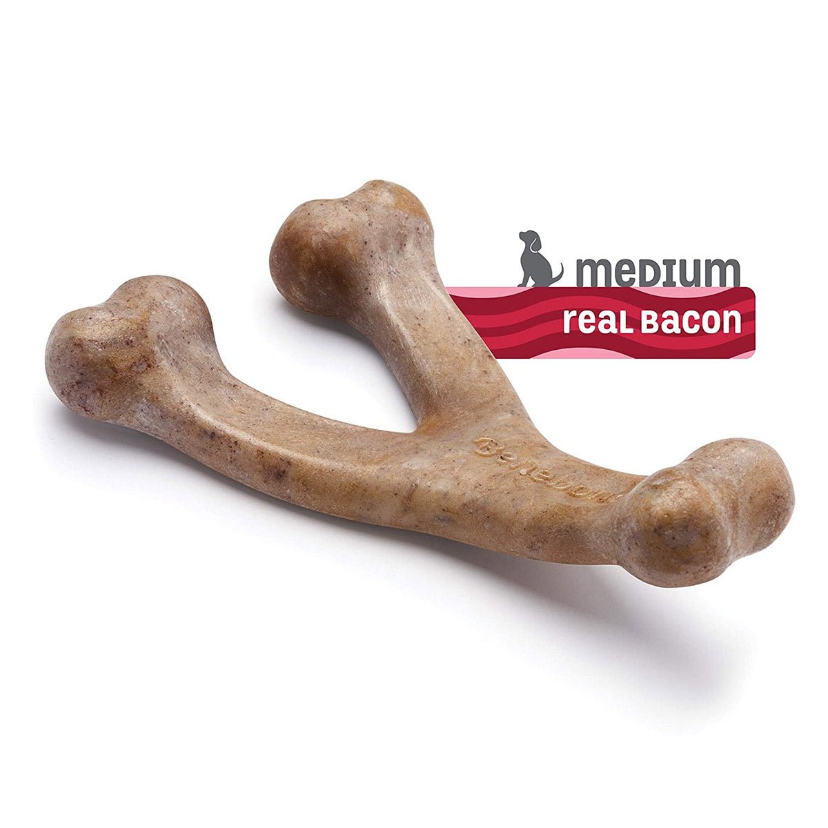 Benebone Puppy Wishbone Dog Chew Toy – Bacon - Medium - Shopivet.com