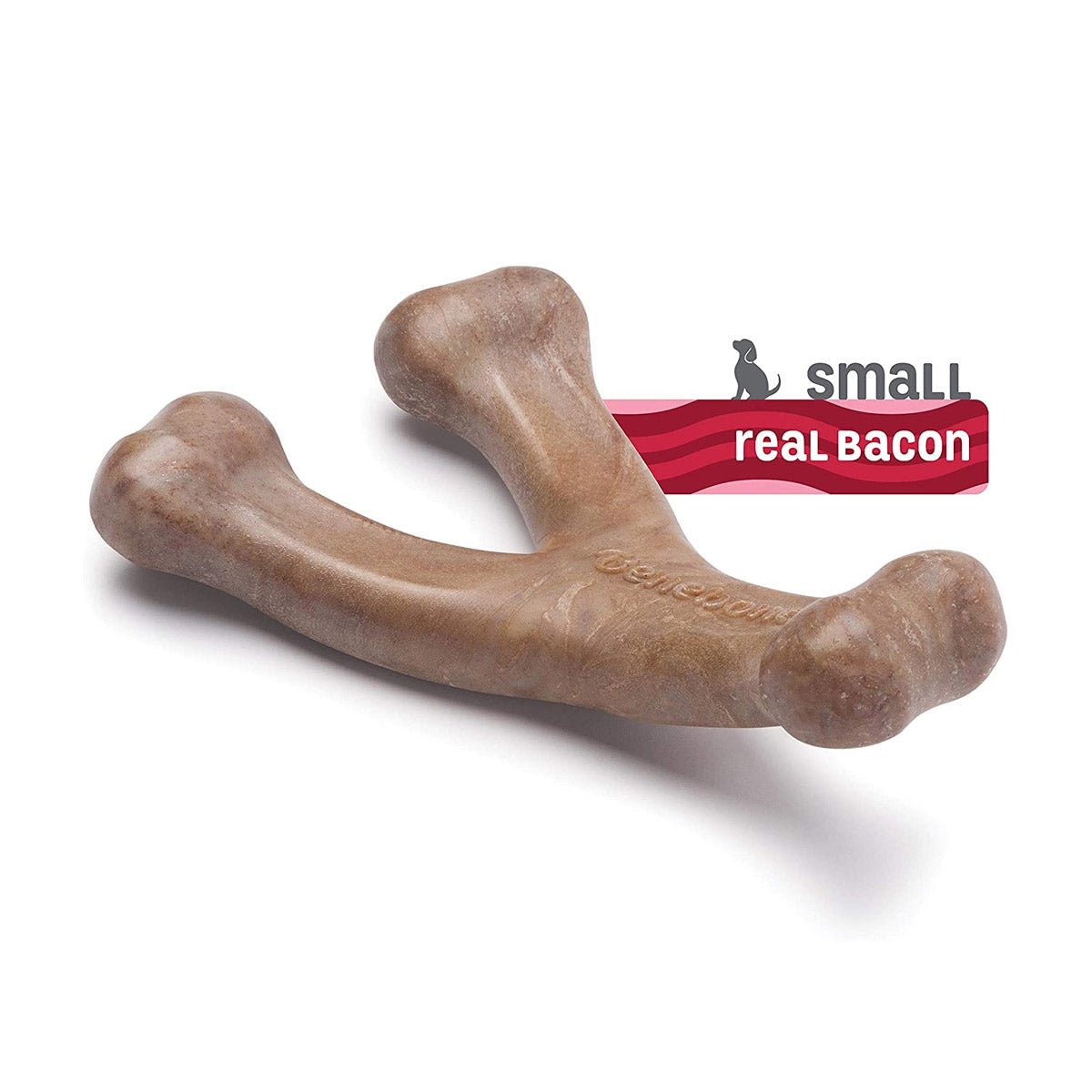 Benebone Puppy Wishbone Dog Chew Toy – Bacon - Small - Shopivet.com