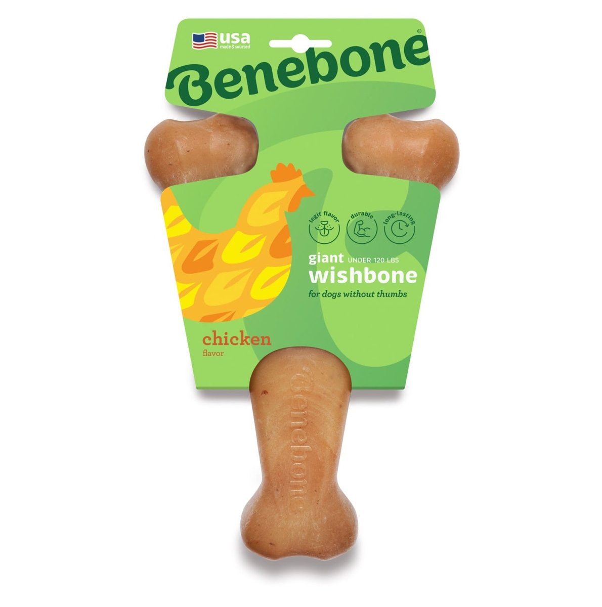 Benebone Wishbone Dog Chew Toy – Chicken - Medium - Shopivet.com