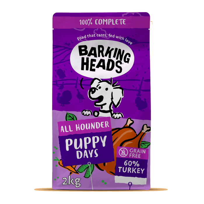 Barking Heads All Hounder Puppy Days Turkey Dry Dog Food - 2kg