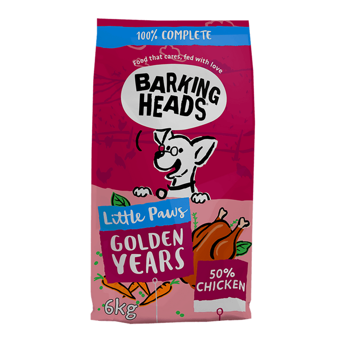 Barking Heads Little Paws Golden Years Chicken Dry Dog Food - 1.5kg