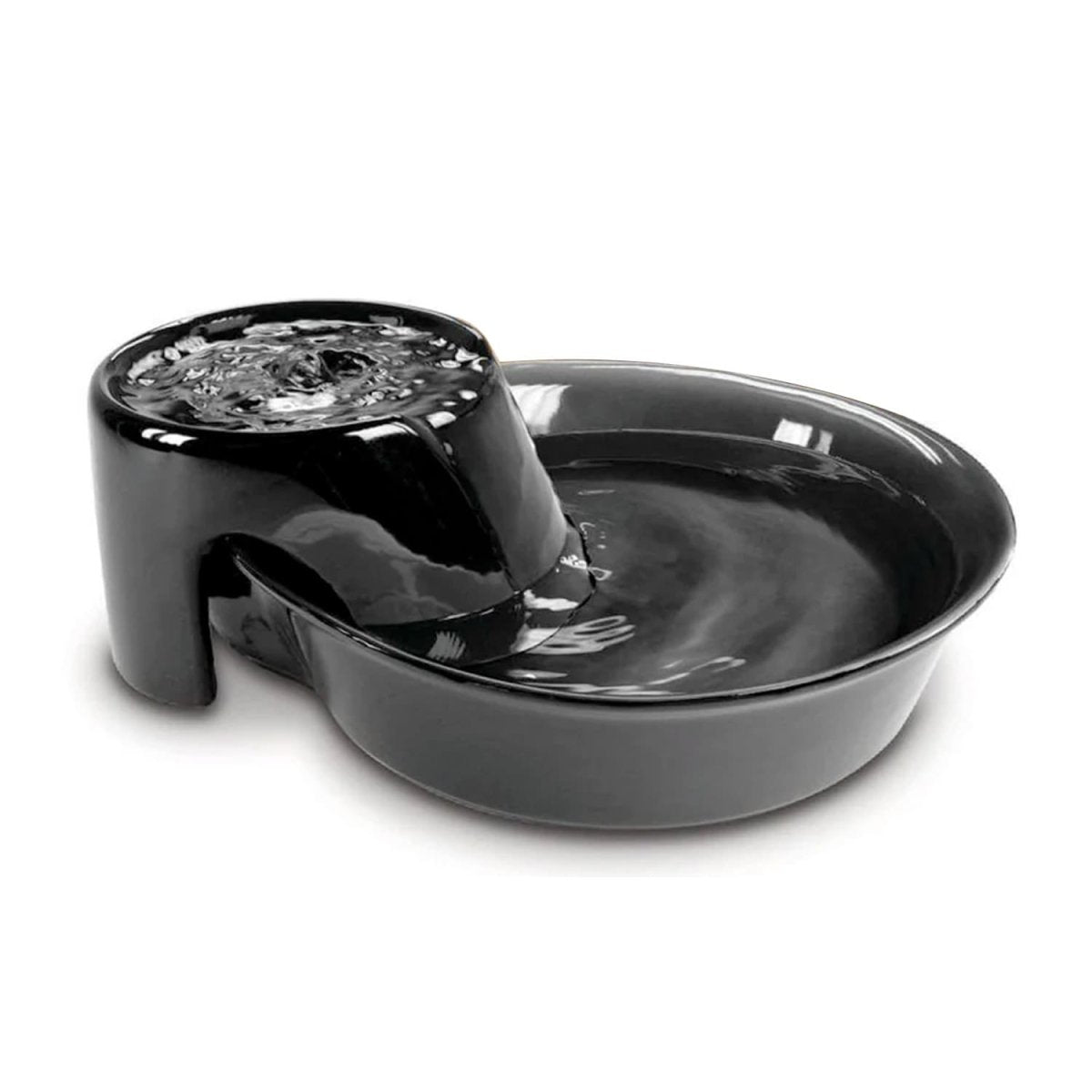 Big Max Ceramic Pet Drinking Fountain 128oz (Black) - Shopivet.com
