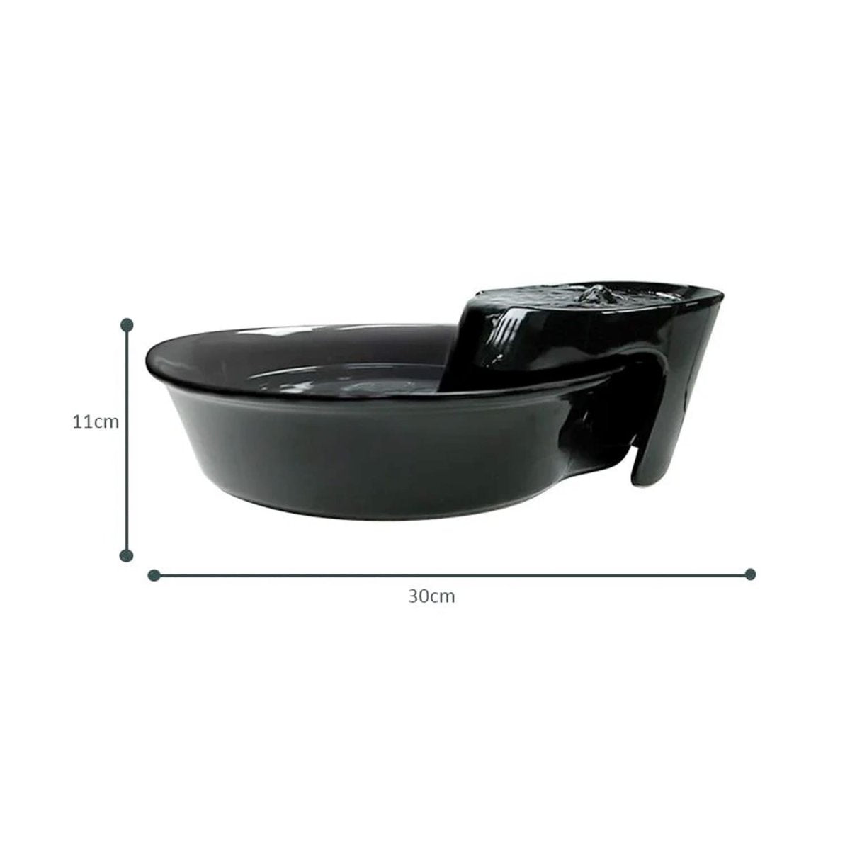 Big Max Ceramic Pet Drinking Fountain 128oz (Black) - Shopivet.com