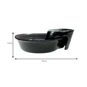 Big Max Ceramic Pet Drinking Fountain 128oz (Black) - Shopivet.com