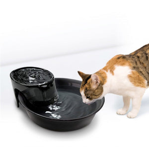 Big Max Ceramic Pet Drinking Fountain 128oz (Black) - Shopivet.com