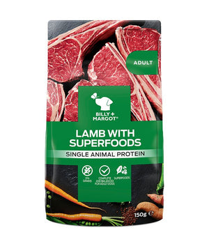 Billy & Margot Lamb with Superfoods Adult Wet Dog Food 150g Pouch - 150g - Shopivet.com