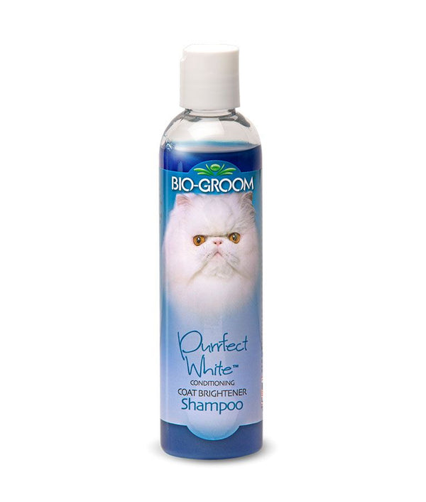 Bio - Groom Purrfect White Conditioning Coat Brightener Cat Shampoo 8oz - 8oz - Shopivet.com