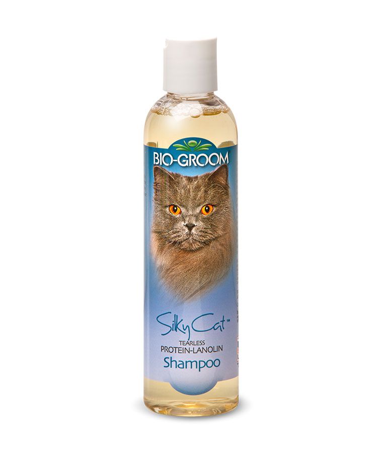 Bio - Groom Silky Cat Tearless Protein - Lanolin Cat Shampoo 8oz - 8 oz. - Shopivet.com
