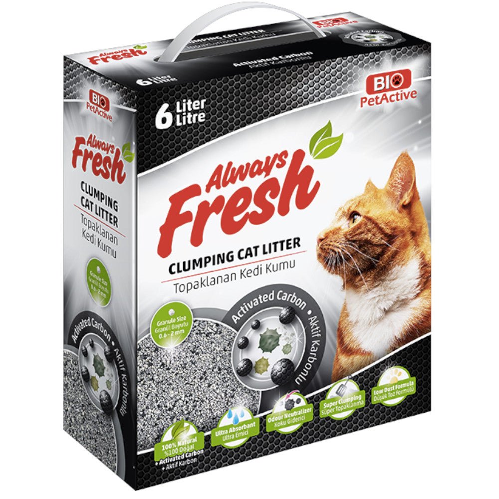 Bio PetActive Always Fresh Activated Carbon Cat Litter 6 Liters - Shopivet.com