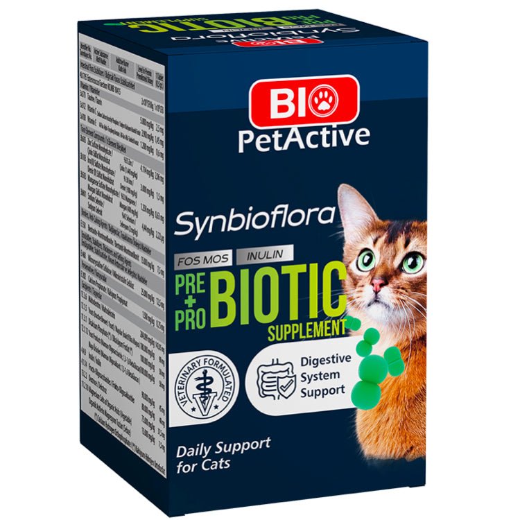 Bio PetActive Synbioflora Pre+Probiotics for Cats 60chewable tablets - Shopivet.com