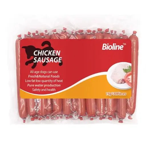 Bioline Chicken Sausage 15gx30 - Shopivet.com