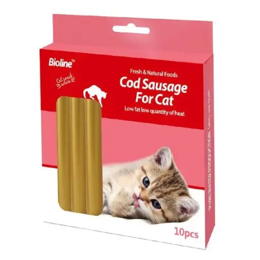 Bioline Cod Sausage For Cat 10 Pcs[Count - 10] - Shopivet.com
